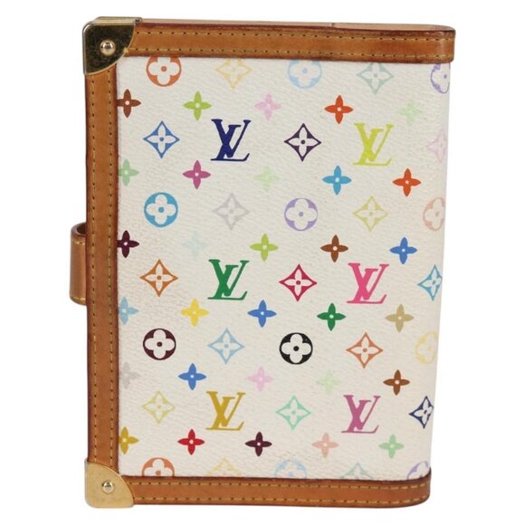 LOUIS VUITTON Multicolor Agenda PM Day Planner Cover White R21074 Auth 134196 - Picture 3 of 16